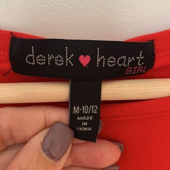 Derek Heart Santa It's A Long Story 3/4 Bell Sleeves Tee‎ Shirt Size Med 10/12 - Picture 3 of 9